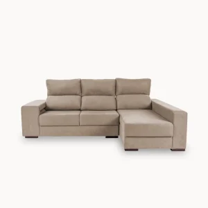 Sofá chaise longue MARBELLA com baú e puffs