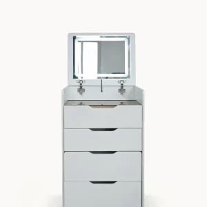 Toucador PRETTY com espelho com iluminação LED e banco