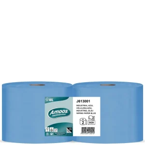 Papel Rolo Multiusos Industrial Azul Amoos 300M (Pk2)