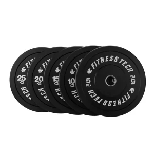 Disco Bumper plate preto de alta resistência