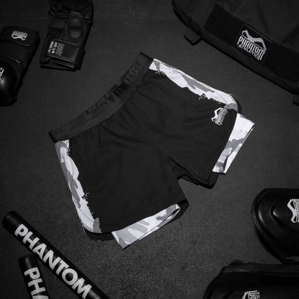Fightshorts FUSION 2in1 Warfare - Urban Camo - Image 4