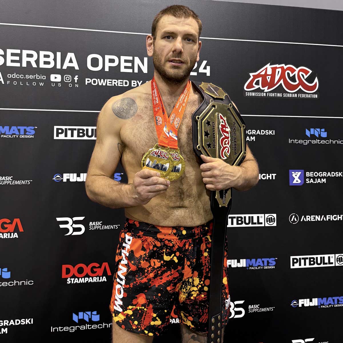 Fightshorts FUSION Splatter - Rot - Image 6
