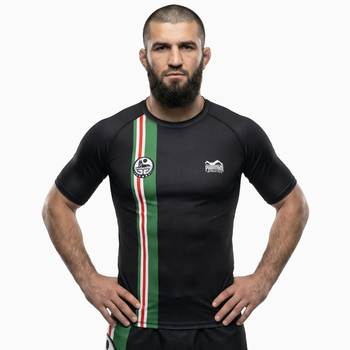Rashguard Team Chechnya - Schwarz/Grün - Image 2