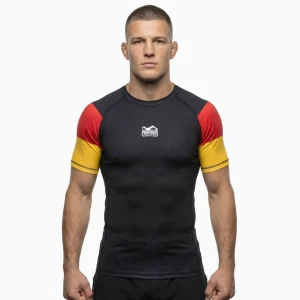 Rashguard Germany - Kurzarm - Schwarz/Rot/Gold