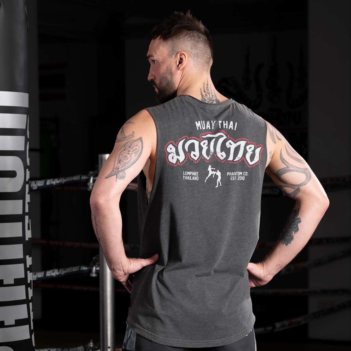 Sleeveless Shirt Muay Thai - Stone Washed - Image 4