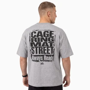 Oversize Heavy T-Shirt CAGE RING MAT STREET - Grau