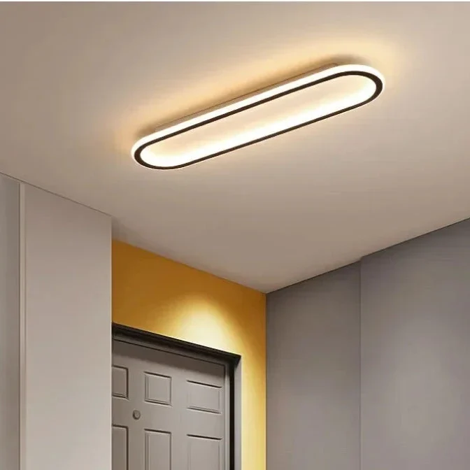 Plafon Lâmpada de Teto Para Sala Cozinha Banheiro Lavanderia Retangular - Image 2