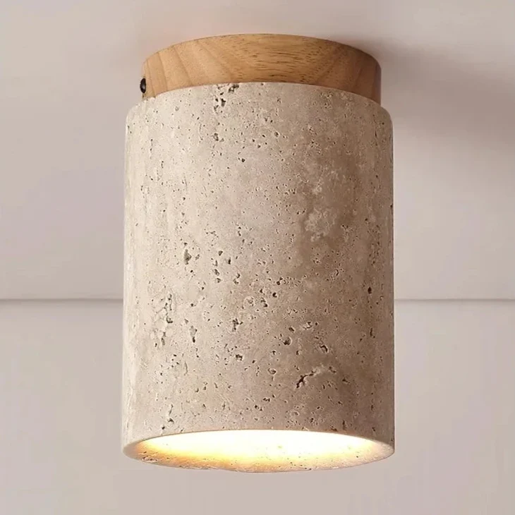Lustre Pedra Travertino Luminária de Teto Velluto - Image 2