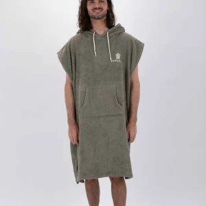 Poncho Surf Verde - Tamanho Largo - Algodão - sem mangas