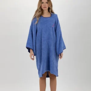 Poncho Surf Roxo - Tamanho Único - Algodão - com mangas