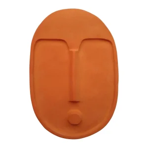 Máscara de Parede em Cerâmica — Terracota Texturado