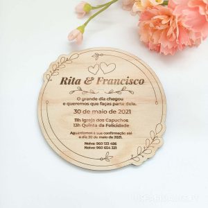 Convite de Casamento "Flor de Seda"