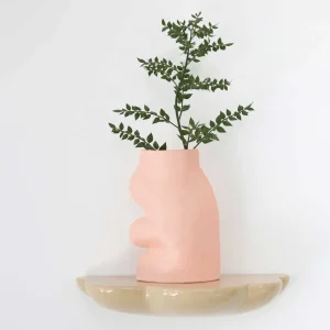 Vaso Cerâmica Fluxo Grande — Rosa