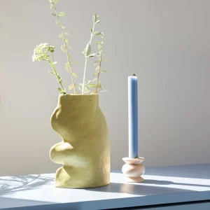 Vaso Cerâmico Fluxo Grande - Pistache