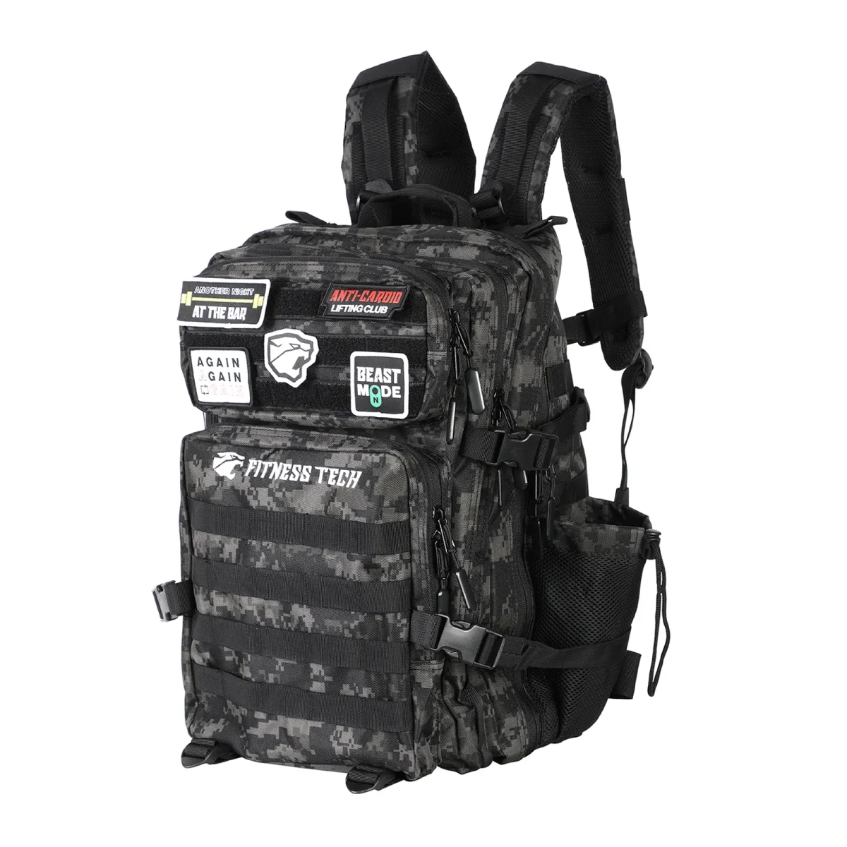 Mochila Fitness Tech com patches e porta garrafas - Image 2