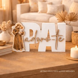 Placa Decorativa 'Pai Adoro-te' | Santo António
