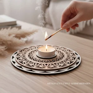 Porta-velas Mandala Circular
