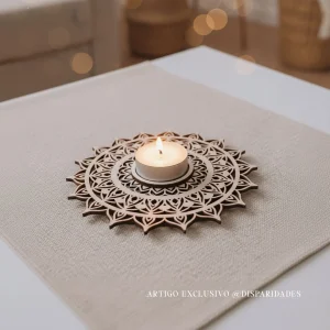 Porta-Velas Mandala Sol