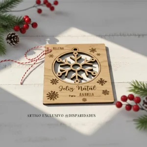Postal de Natal Personalizado - Floco de Neve